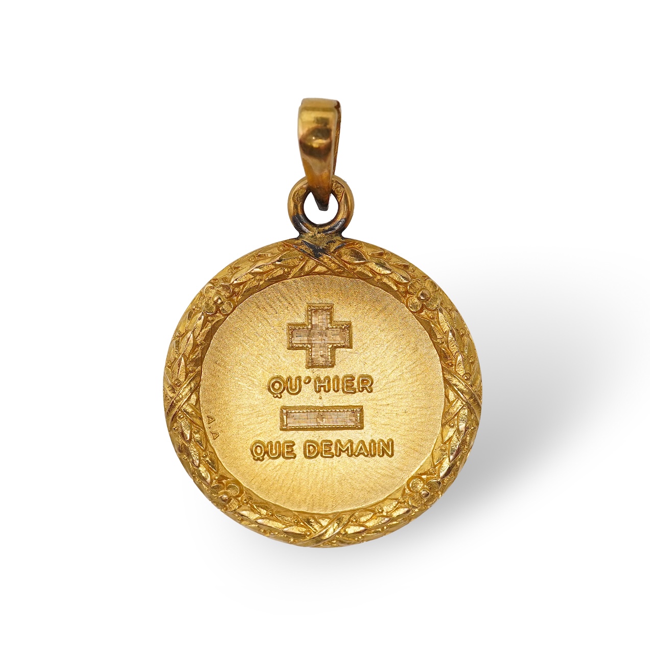 Alphonse Auguis, a medallion pendant, France, early 20th century